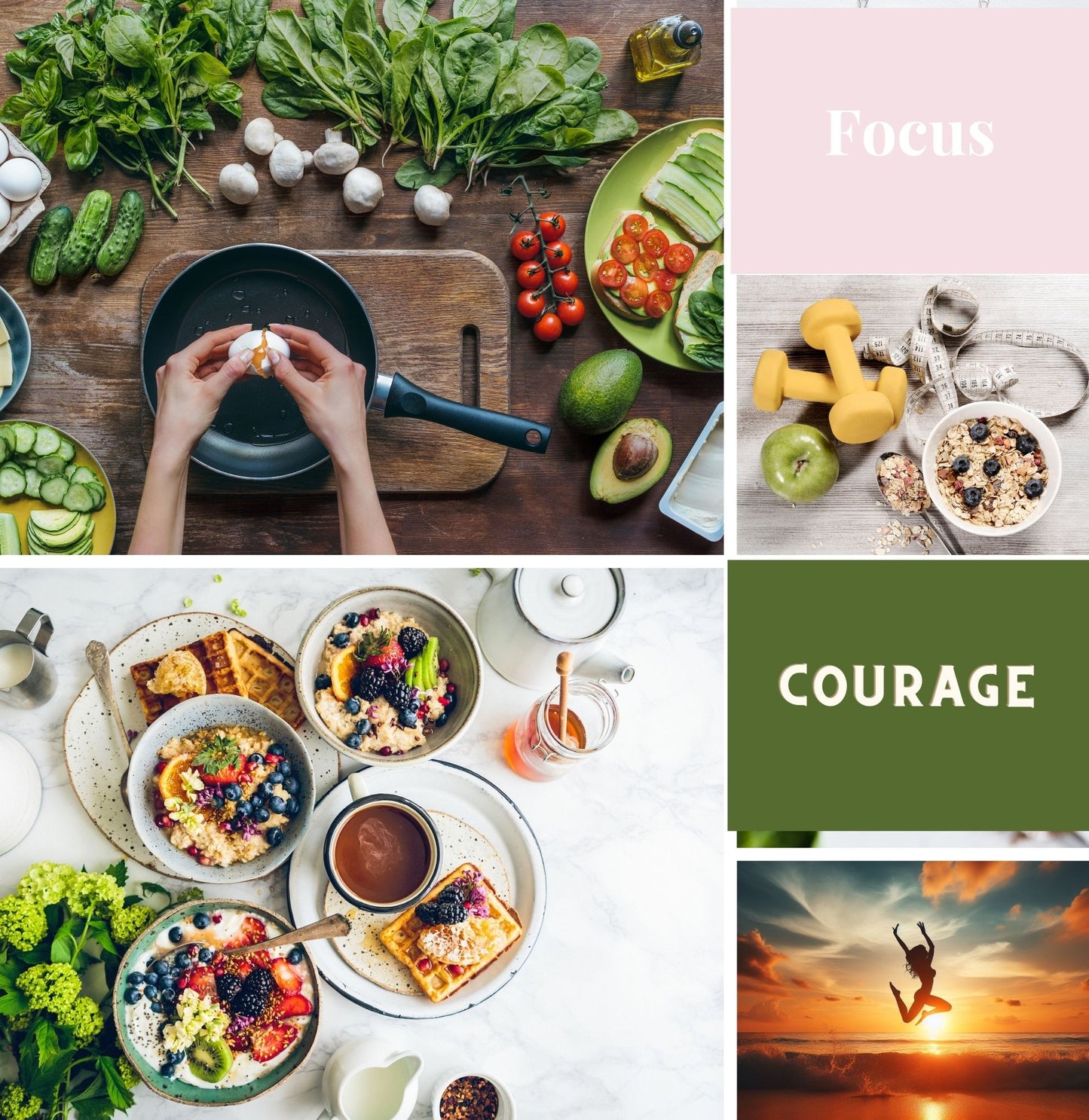 Vision Board Editable Printable Kit Aesthetic Vision Board Template 300+ Elements DIY Mood Board for Women Over 100 Affirmations and Quotes