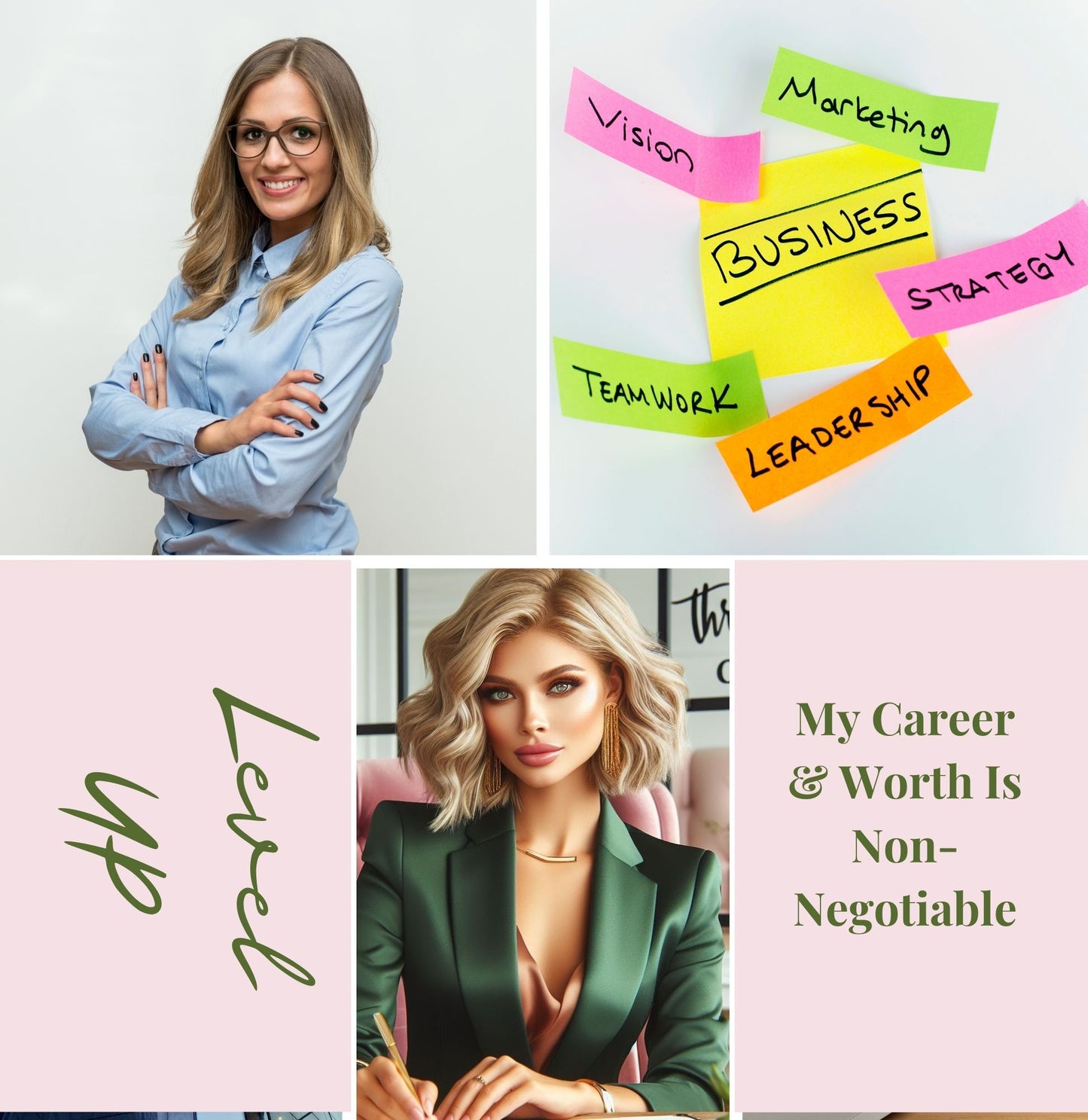 Vision Board Editable Printable Kit Aesthetic Vision Board Template 300+ Elements DIY Mood Board for Women Over 100 Affirmations and Quotes