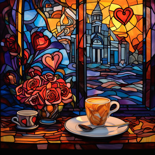 Whimsigoth Cottage Core Stained Glass Art - A Retro-Style Bedroom Decor Delight! Set #2 Fantasy Art Print DIY Cottage Core Wall Art Make Your Own Poster Cards Home Decor Instant Download