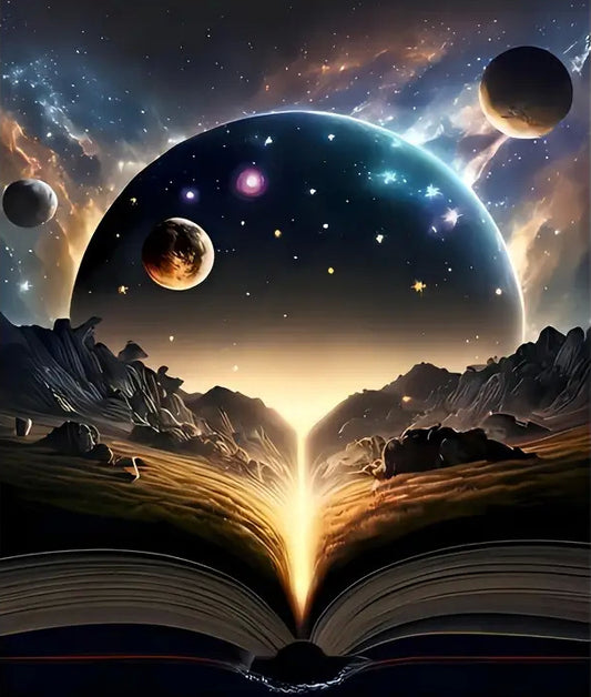 A Space In Time Fantasy Art - AI Created One of a Kind Digital Download Art Print - Canvas Wall Poster,  Junk Journal, Fairy Core, DIY Gift