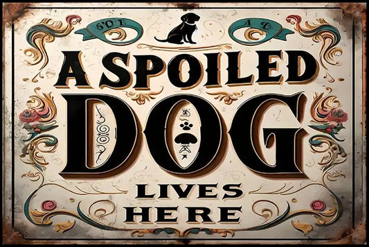 A Spoiled Dog Lives Here - Digital Download - One of A Kind Print - Custom AI Designed Wall  Art Print Canvas Poster, Cottage Core, DIY Gift