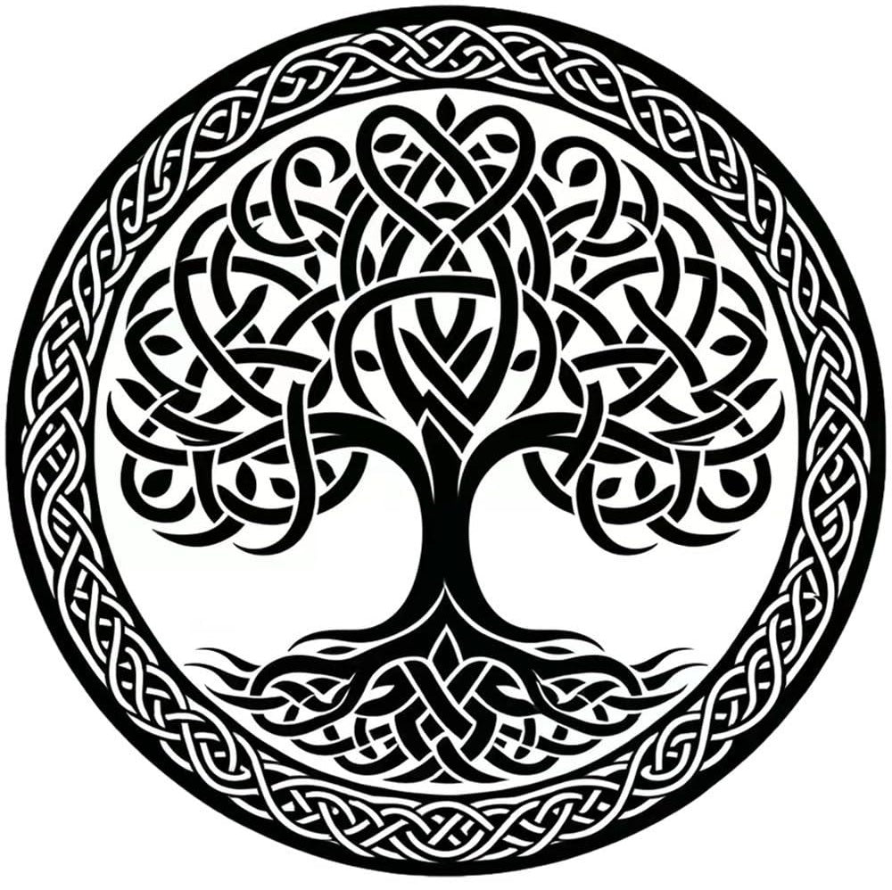 Yggdrasil Tree of Life Tattoo Design – Viking Norse Symbol – Celtic Knotwork Odin Art – Digital Download PNG SVG File for Cricut & Print