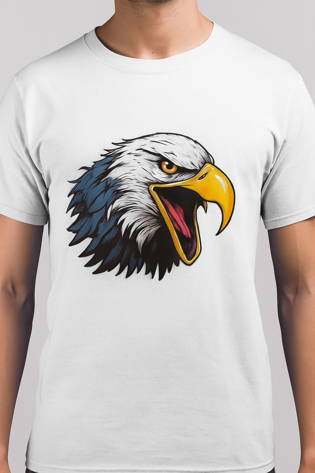 Fierce Eagle Head Clipart – Transparent PNG & Scalable SVG – Patriotic American Bald Eagle Art for Sublimation, Crafts, and Tattoo Design