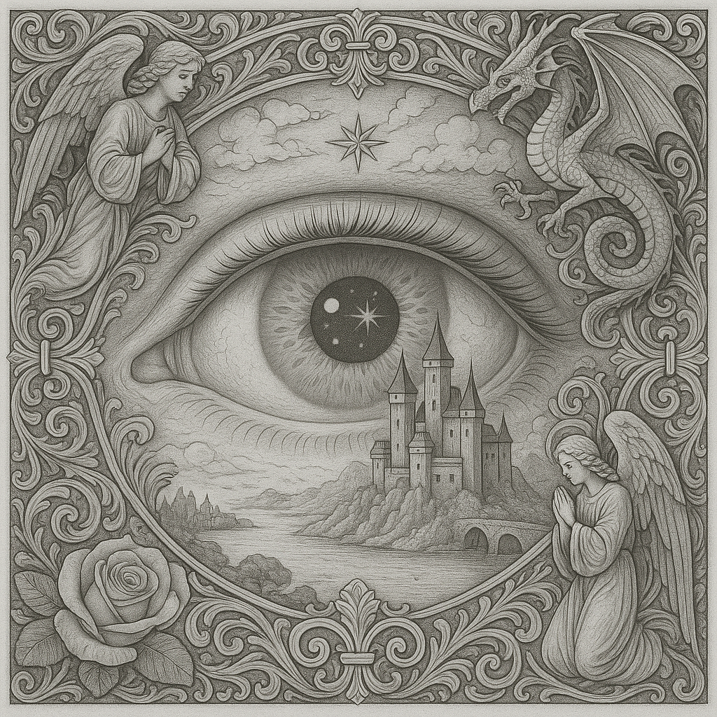 Mystic Realm Coloring Book – 10+ Greyscale Fantasy Pages for Printable Art Featuring Wizards, Phoenix, Elves, Castles & Magic Scenes