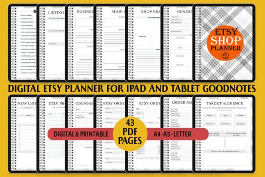 Digital Etsy Planner for Ipad Goodnotes | Get a head start on your Etsy SEO process | Find low competitive niches | Perfect for Amazon KDP