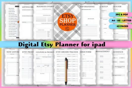 Digital Etsy Planner for Ipad Goodnotes | Get a head start on your Etsy SEO process | Find low competitive niches | Perfect for Amazon KDP