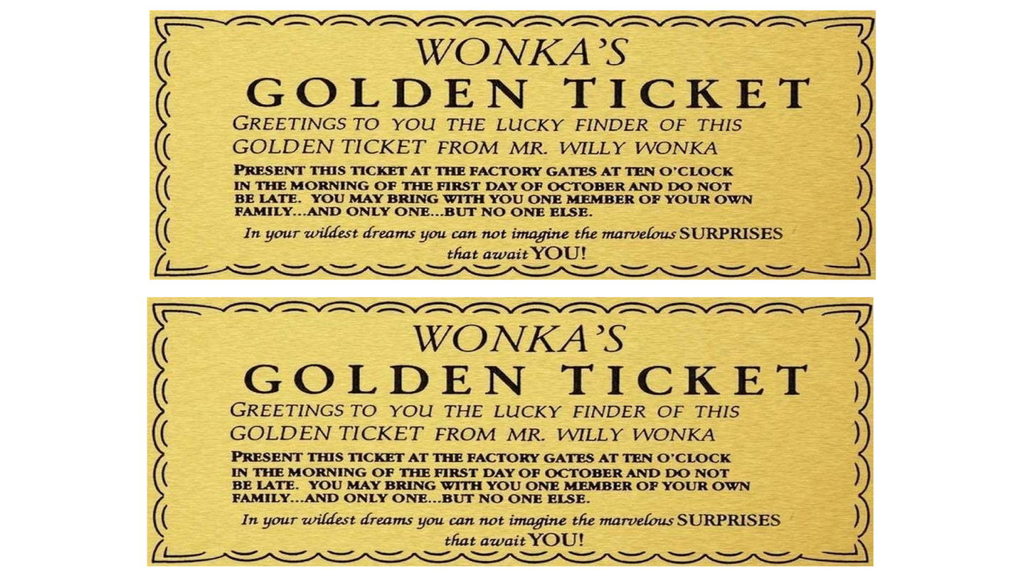 Golden Ticket Printable Download – 2-Up Landscape Layout | Instant Digital File | Classroom Reading Incentive Game | Wonka-Inspired Reward Certificate