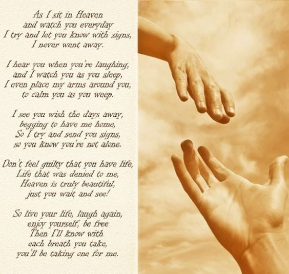 As I Sit In Heaven Soothing Poem for Grieving Loved One - AI Created One of a Kind Digital Download Art Print - Canvas Poster Art - DIY Gift