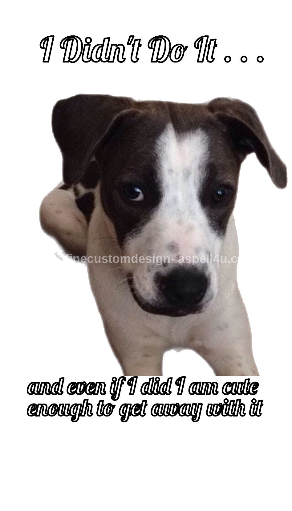I Did Not Do It Terrier Dog AI Created One of a Kind Digital Download Canvas Poster Wall Art Print DIY Printable Gift Make Your Own Crafts