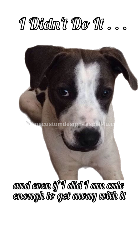 I Did Not Do It Terrier Dog AI Created One of a Kind Digital Download Canvas Poster Wall Art Print DIY Printable Gift Make Your Own Crafts