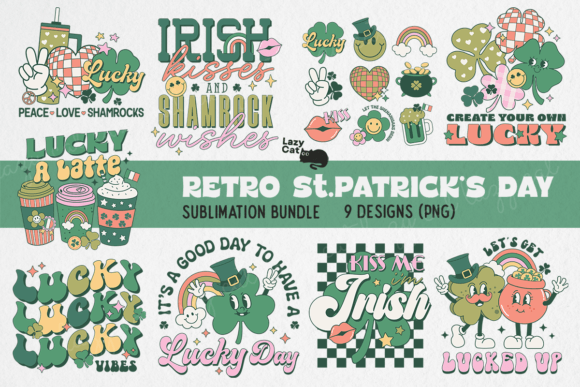 St Patrick Day Clipart PNG Digital Sublimation Clipart Use for Junk Journal Scrapbooks Wall decor etc