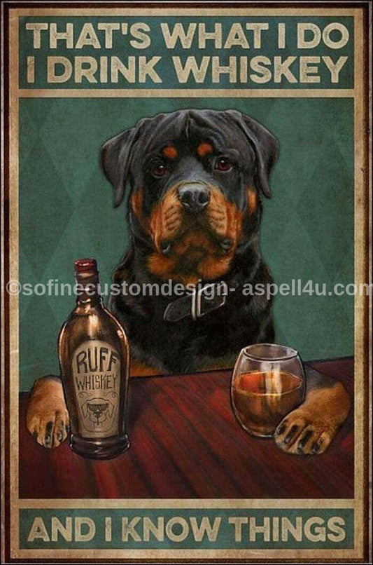 Rottweiler Thats What I Do - AI Created One of a Kind Digital Download Canvas Poster Wall Art Print DIY Printable Gift Make Your Own Crafts