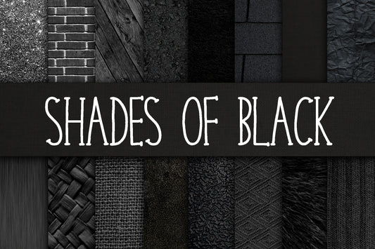 Shades of Black Digital Wallpaper Textures Printable Graphics Boho Retro Dark Themed Designs Use for Scrapbooking Junk Journal Pages Gift Wrap