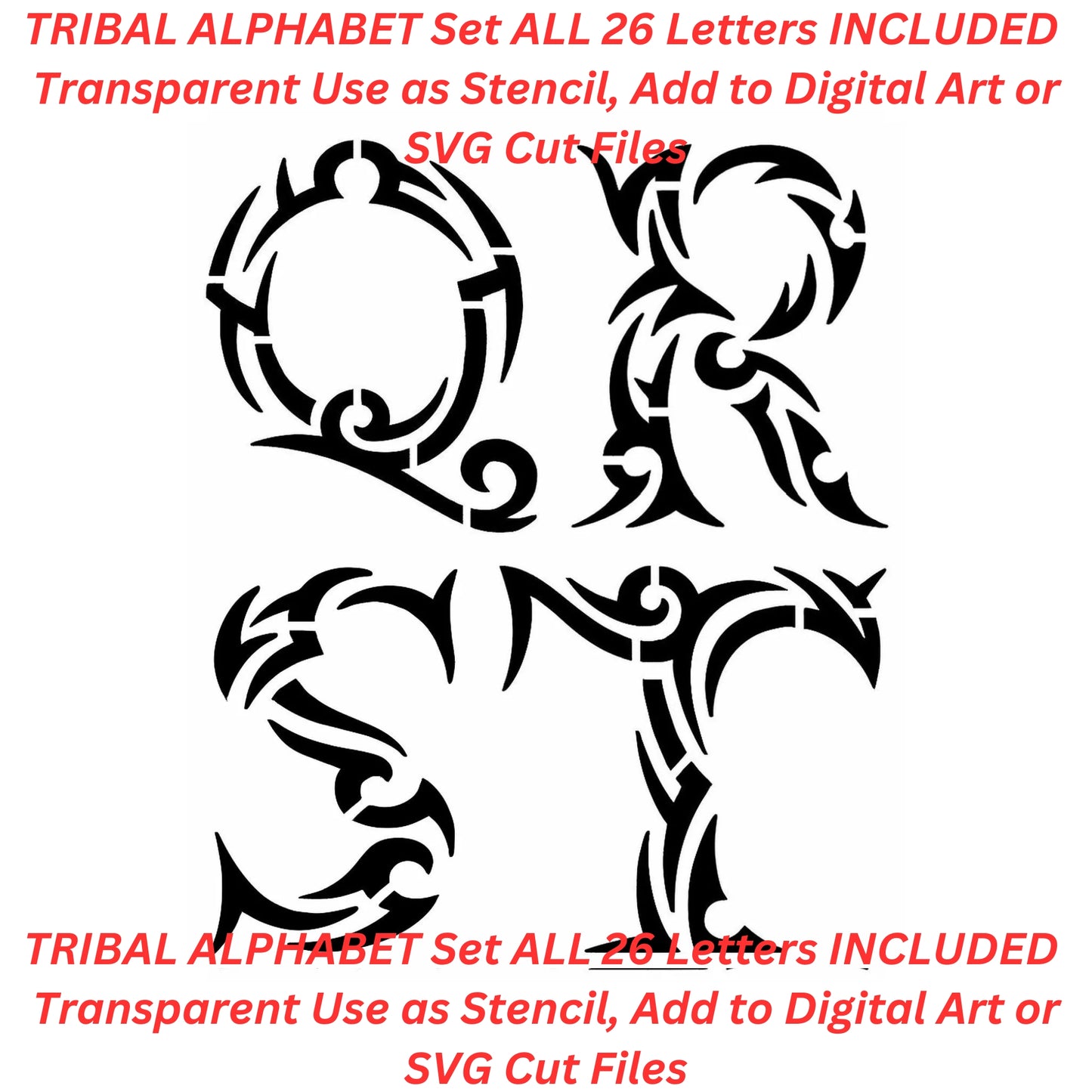 Tribal Alphabet Set AI Created One of a Kind Digital Download Canvas Poster Wall Art DIY Printable PNG SVG