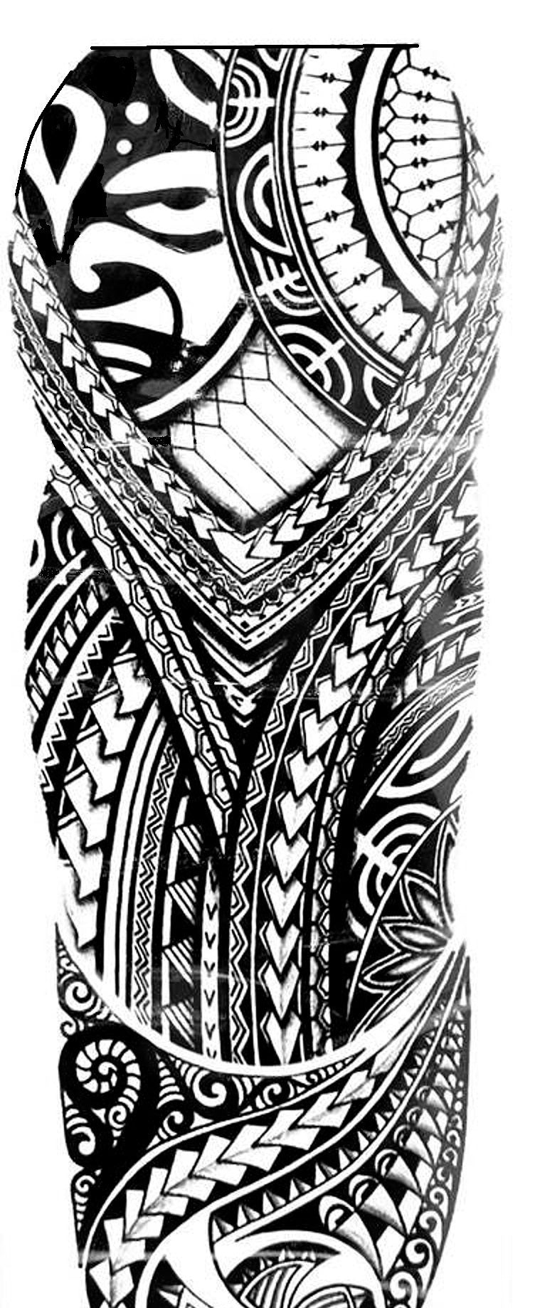 Tribal, Neo Tribal, Maori and Polynesian Tattoos Print Yourself Art Flash Sublimation Printable Digital Tattoo Resizable Cosplay Costume Art
