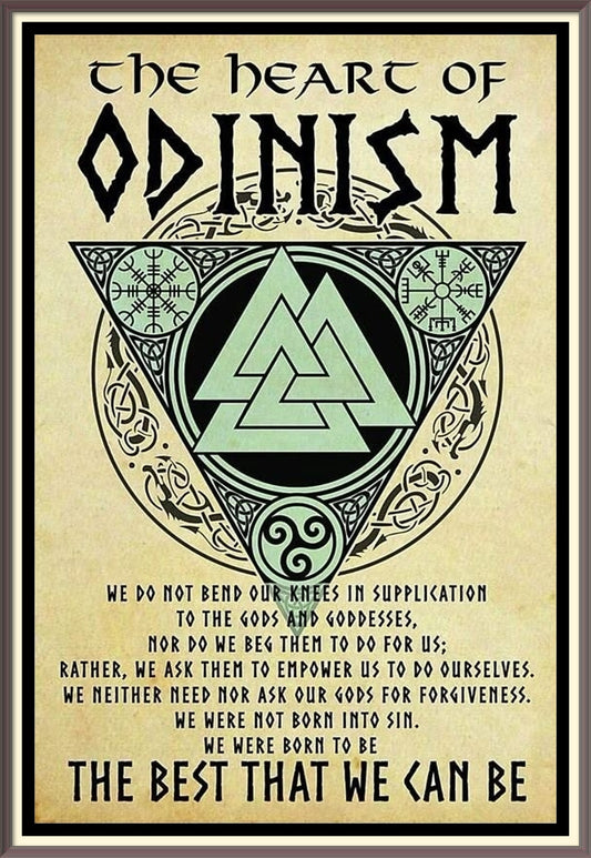 Vintage Viking The Heart Of Odinism The Best That We Can Be - AI Enhanced Digital Designed Instant Download Fairycore Cottagecore DIY Craft Vintage Viking: Unleash Your Inner God with Odin’s Heartbeat