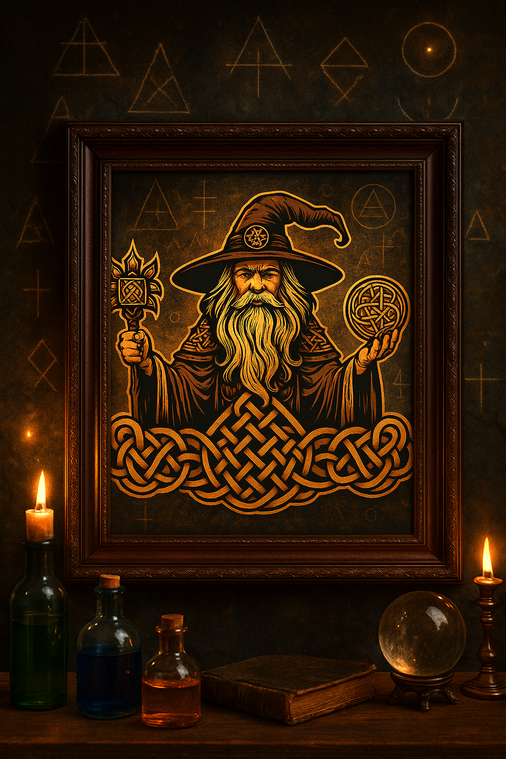 Mystic Creatures and Totem Art Bundle – 11 Tribal Fantasy Designs | Celtic Wizard Medusa Owl Mermaid Ravens and More – 4K Transparent PNG Download