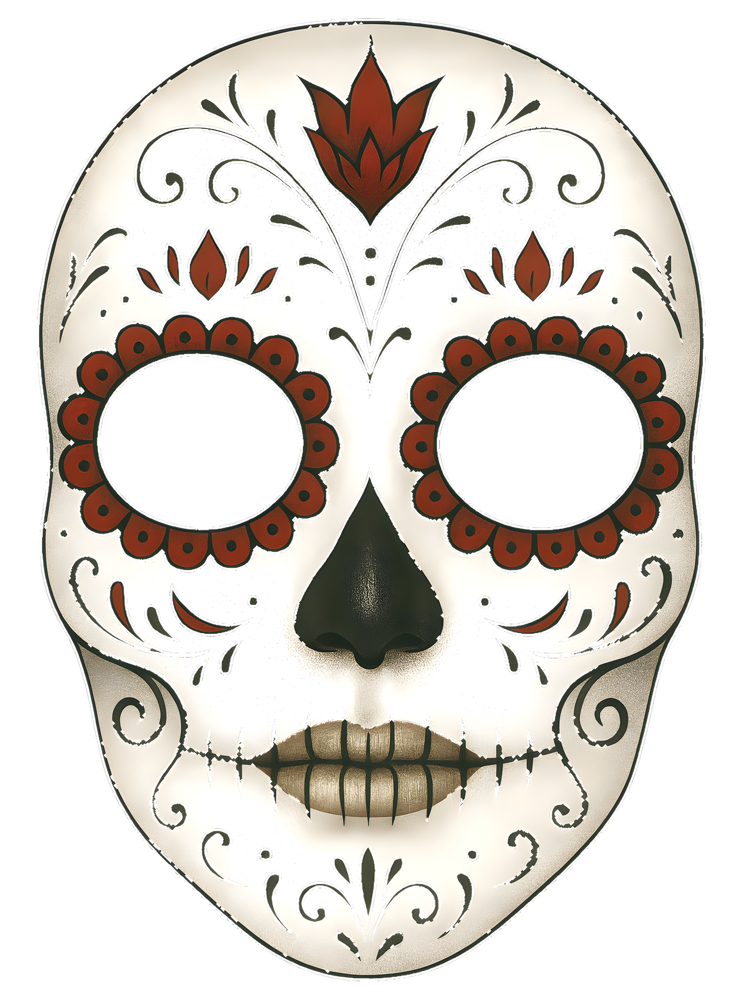 Print Your Day of the Dead Face Mask Tattoo Design for Halloween Costume, Sugar Skull Art, Instant Download, DIY Temporary Ink (Copy)