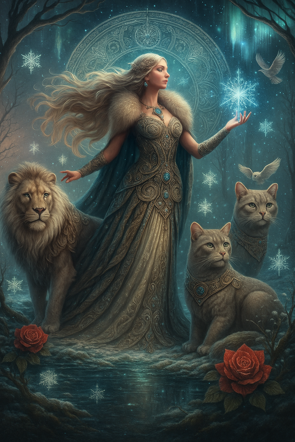 Freya: Goddess of War in Norse Mythology | Norse Pagan Wall Art Digital Download | Valkyrie Magic Poster | Goddess of Love & Death Printable