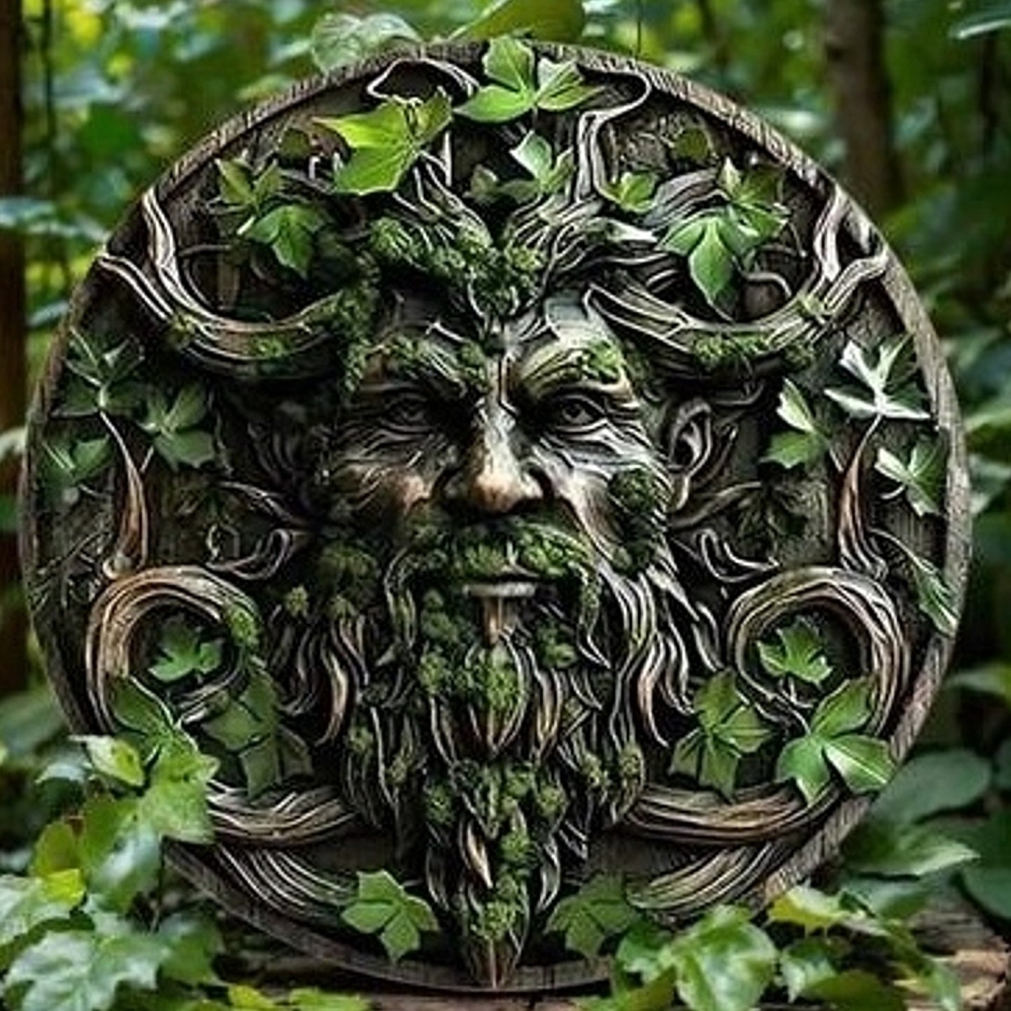 The Green Man Celtic Folklore Symbol - Create Your Own Art - Digital Download - Custom Wall Print - Retro Vintage Style DIY Art - Gift for Friend