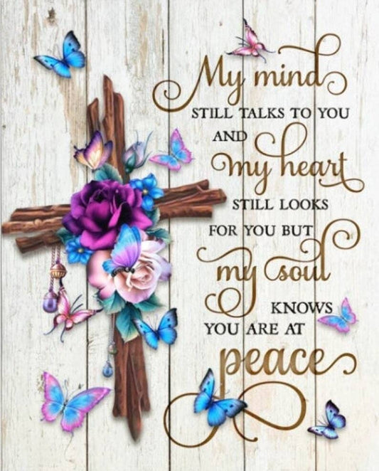 My Mind Still Talks To You | Grief Memorial for Loved One - Digital Download - Canvas Poster - One of A Kind Print - Custom Made AI Designed