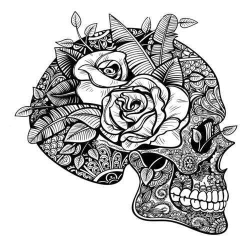 Sugar Skull Mexico Festival Day of The Dead Decal Laptop Car Bumper Sticker Luggage AI Created Digital Download DIY Printable Craft Supply