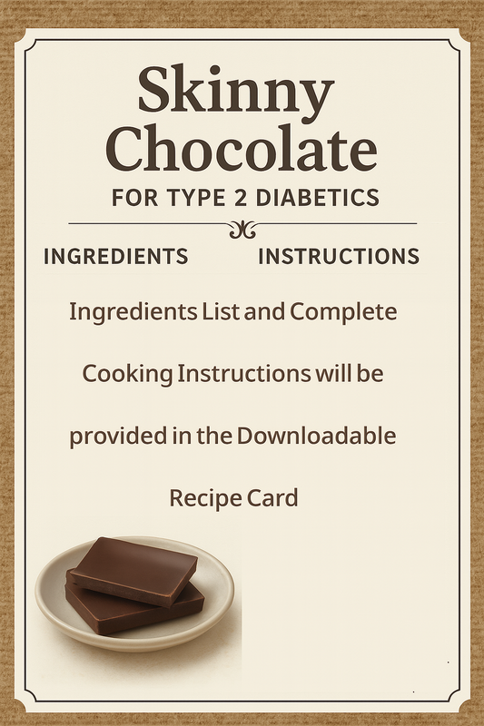 Diabetic-Friendly Cookie Recipe Card Set JPG PDF – Chocolate Chip, Peanut Butter, Peanut Butter Chocolate Chip Skinny Chocolate – Printables