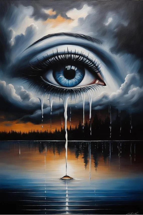 Crying Eyes DIY Printable Art Unique Gift Idea Digital Art Poster
