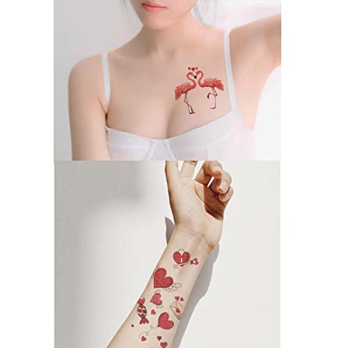 Valentine's Day Temporary Tattoos Stickers 10 sheets