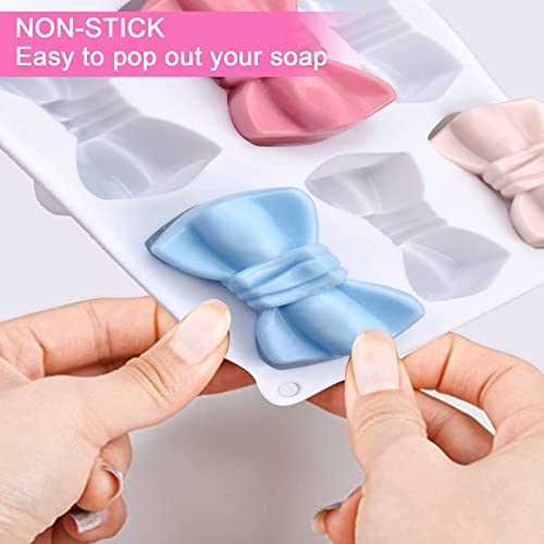 Silicone Mousse Cake Molds Bowknot Fondant Chocolate Candy Molds Bow Silicone Mold DIY Cake Molds for Birthday Party Cake Cupcake Supplies