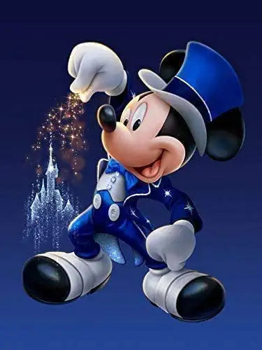 Mickey Mouse Full Drill Diamond Painting Kit 5D DIY Diamond Crystal Rhinestone Art Craft for Home Wall Decor 12X16 inch