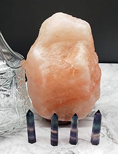 Healing Crystals| 2" Rainbow Fluorite Crystal Wands| 6 Faceted Reiki Chakra Meditation Therapy 4 Pcs
