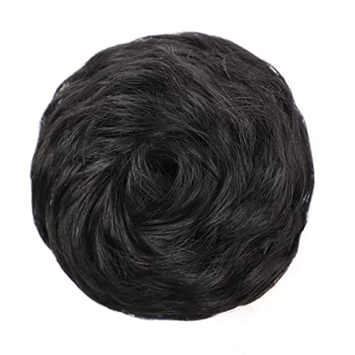 100% Human Hair Bun Curly Hair Bun Natural Black