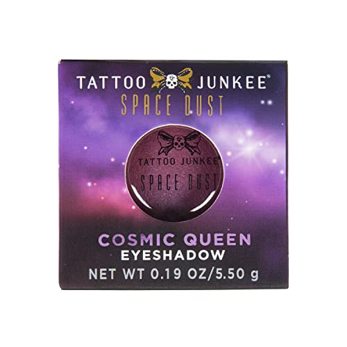 TATTOO JUNKEE Cosmic Queen Metallic Pink Highly-Pigmented Space Dust Eyeshadow, Creamy & Easily Blindable Formula, Wear Alone or Pair With Other Shades, 0.19 Oz