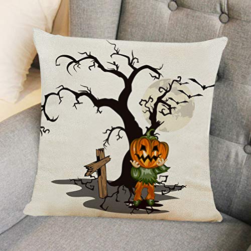 Haunted House Bats and Black Cats Halloween Pillow Covers