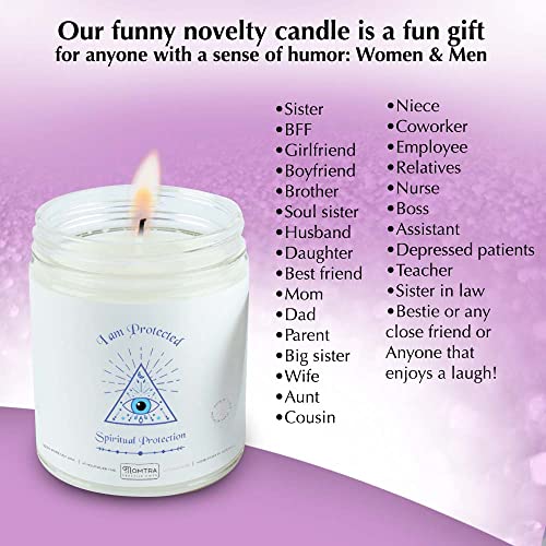 Spiritual Gifts for Women Aromatherapy Candle 8oz Lavender Candle Home Protection Evil Eye Smudge Scented Soy Candles Chakra Healing Cleansing House Negative Energy Blessing Meditation Candles Healing