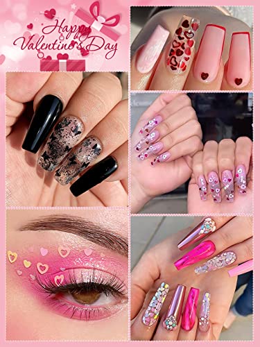 36 Grids Holographic Heart Nail Art Glitter Sequin