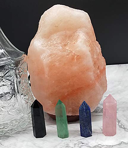 Healing Crystal Wands |4 PCS 2" Green Fluorite, Lapis Lazuli Crystal Wand & Rose Quartz Crystal Points,Black Obsidian| 6 Faceted Reiki Chakra Meditation Therapy
