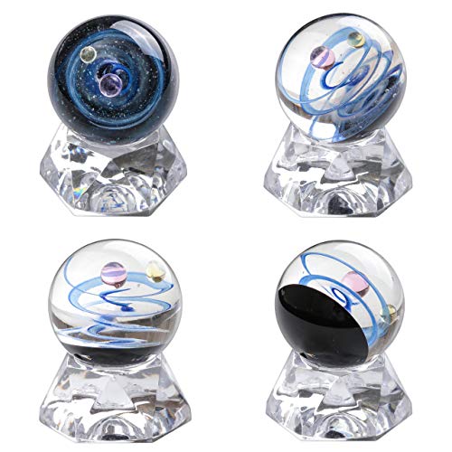 Jovivi Universe Galaxy Space Lampwork Glass Ball