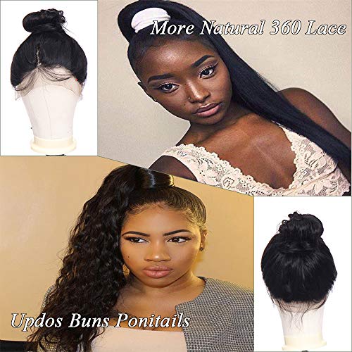 Brazilian, Remy, Virgin, Unproccesed, Human Hair, 24 inch, 360 Full Lace Wig, Pre Plucked Hairline, Bleached Knots, Baby Hair