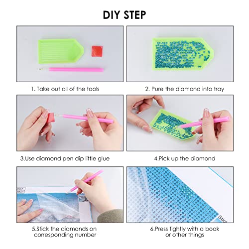 Butterfly Diamond Art, 9 Pack 5D Diamond Painting Kits for Adults Diamond Dotz Crafts Kits for Home Wall Decor 11.8 X 15.75 in