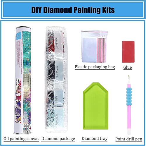 Star Wars and Other Cartoon Mega Collection Set of 9 Round Full Drill Crystal Rhinestone 5D Diamond DIY Crafts for Home Wall Decor (12x12inch)