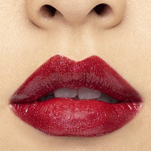 TATTOO JUNKEE Scorcher Glitter Bomb Lip Balm, Cherry-Red Hydrating & Lightweight Tinted Balm with Ultra-Fine Shimmer Effects, Layer Over Lipstick or Wear Alone, 0.17 Oz