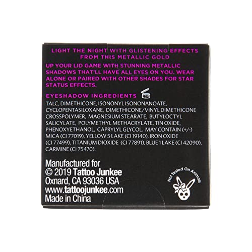 TATTOO JUNKEE Cosmic Queen Metallic Pink Highly-Pigmented Space Dust Eyeshadow, Creamy & Easily Blindable Formula, Wear Alone or Pair With Other Shades, 0.19 Oz