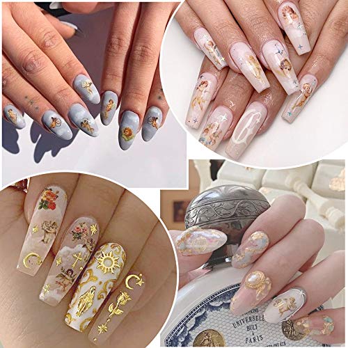 Water Transfer Nail Stickers Decals 3D Dragon Snake Angel Nail Art Stickers Decals