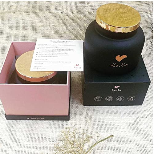 Vella Vanilla Scented Candles, Organic Large Candles (19 oz), Love Candle, XOXO, Candles Gifts for Women and Men, Birthday Candles for Women