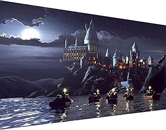 5D Lake Diamond Painting , Diamond Painting Moon Kits for Adults,DIY Full Drill Crystal Rhinestone Arts and Crafts, Gem Art Paints with Diamond Home Wall Decor 27.5 X 15.7inch