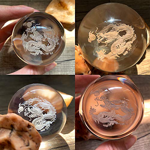 Dragon Crystal Ball with Sliver-Plated Flowering Stand