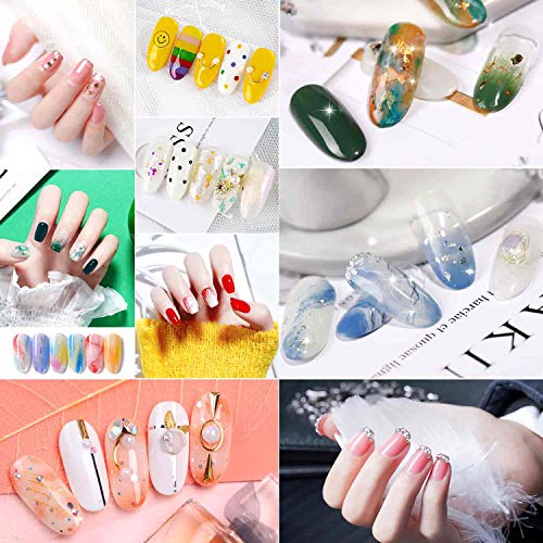Nail Design Kit, Selizo Nail Art Tools Kit Include 8420pcs Nail Rhinestones Gems Crystals, Nail Brushes, 24 Pots Nail Foil Flakes for Nail Art Rhinestones Supplies and Decoration