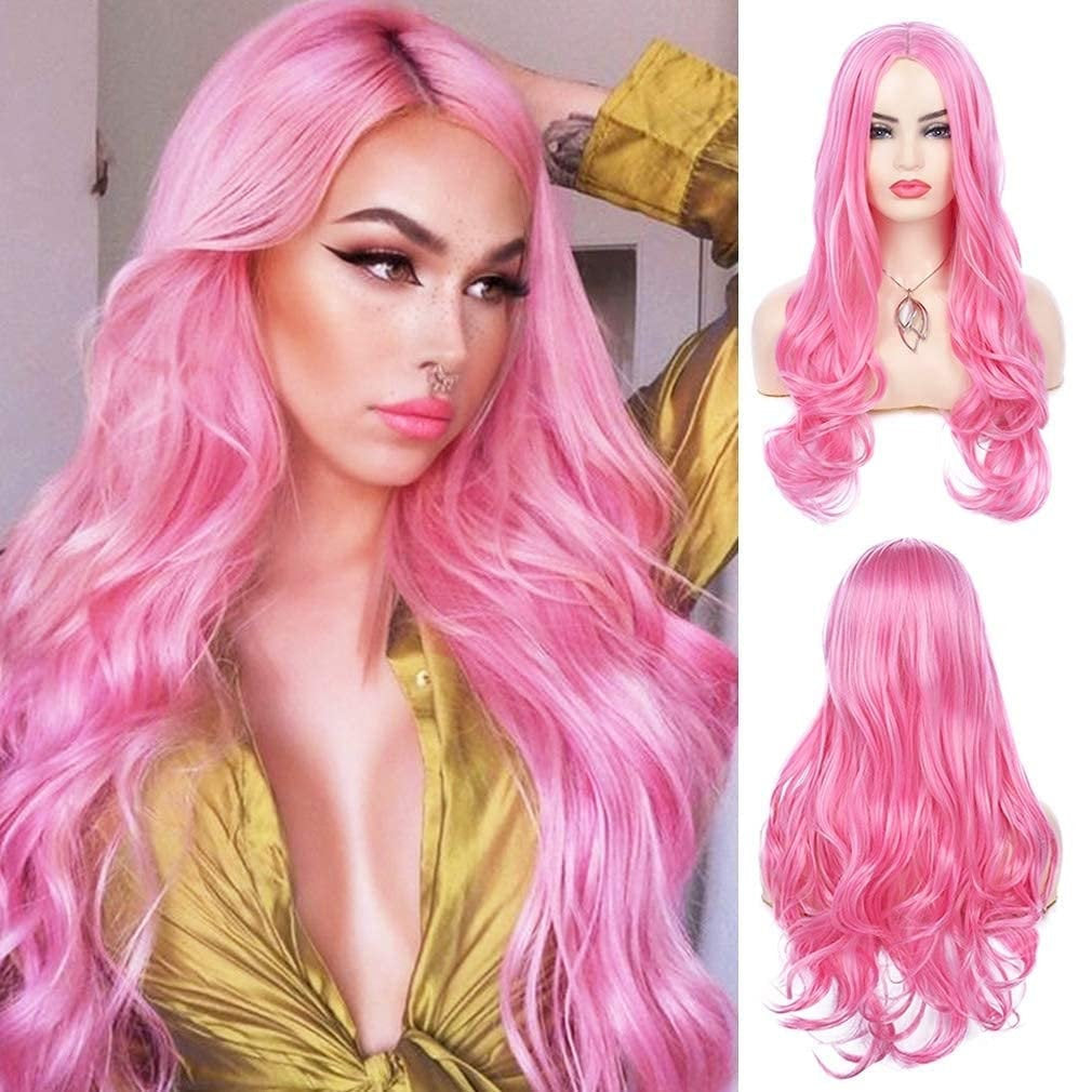 Cotton Candy Pink | Synthetic Daily Wear 24" Wig |Top Trendy Hairstyle | Best Quality Heat Resistant Fiber | Real Human Hair Look and Feel